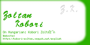 zoltan kobori business card